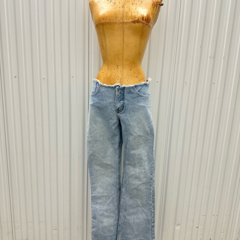 Vintage 90’s/00’s Cut off Light Wash Denim Wide Leg Jeans